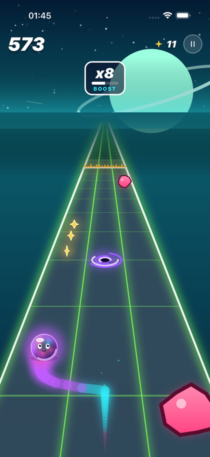 Endless mode with the Plasma comet and an x8 boost combo
